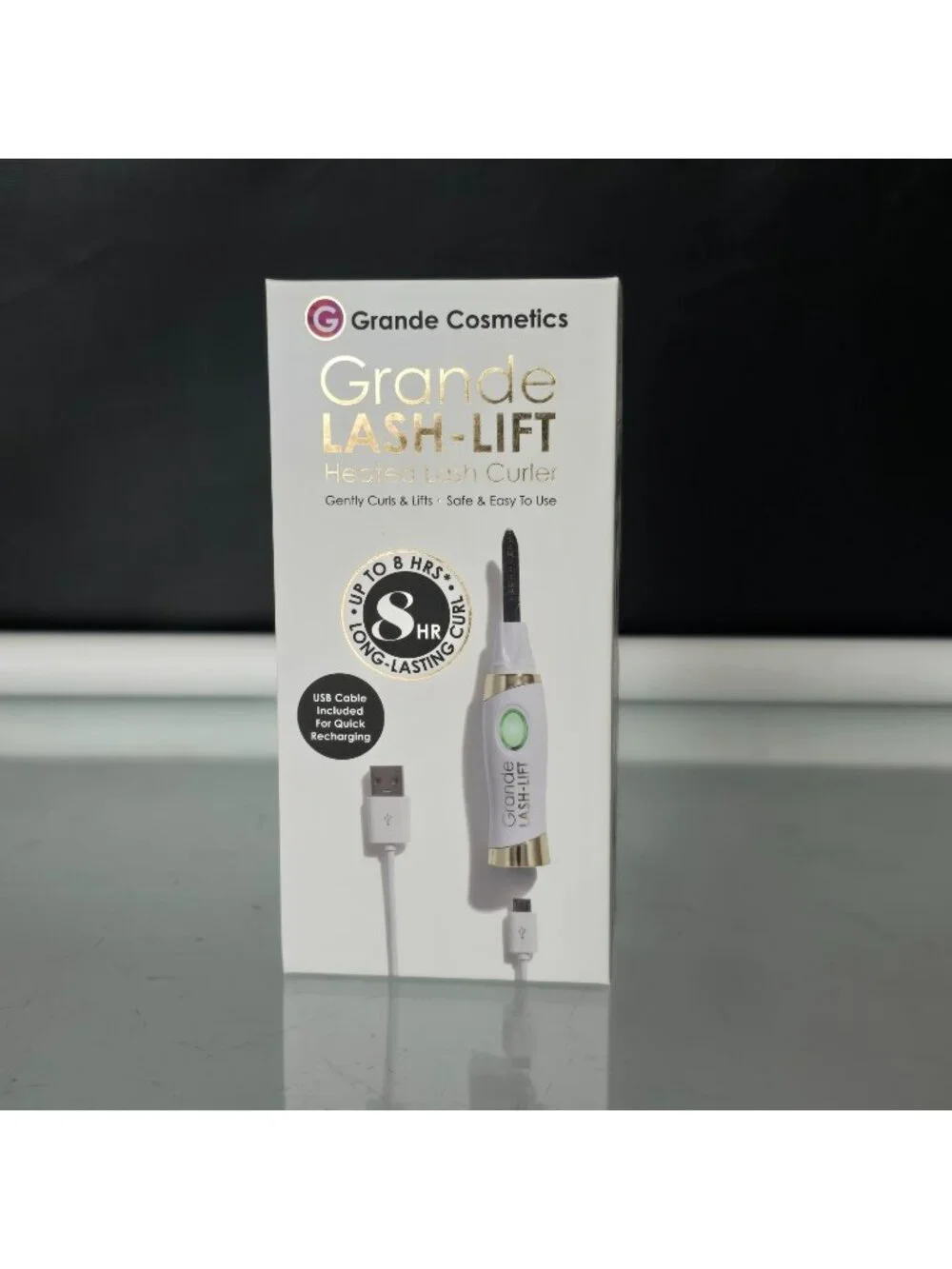 Grande Cosmetics LASH-LIFT Heated Lash Curler Long Lasting W/USB Cord
